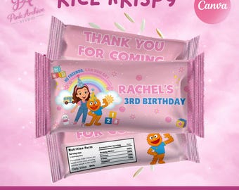 Ms Rachel Rice Krispies Label Kids Birthday Party Favor mr1