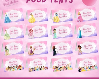 16 Décorations de fête d'anniversaire pour enfants Tente de restauration princesse pr1