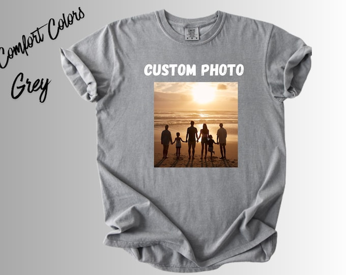Custom Photo Shirt | Personalized Picture T-Shirt | Custom Face Tee | Photo Memory Gift Shirt | Personalized Tee | Custom Image Shirt Gift
