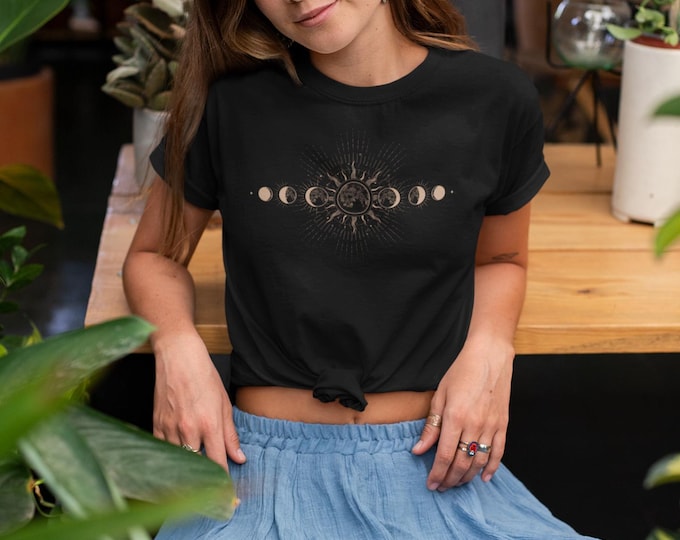 Celestial T-Shirt | Sun Moon Stars Shirt | Boho Celestial Tee | Mystical Graphic Shirt | Astrology Inspired Tee | Cosmic Gift