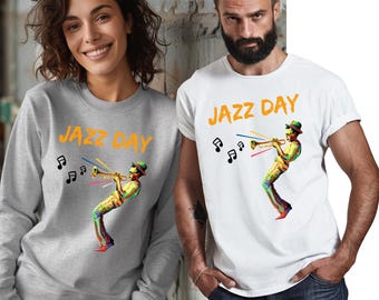 Jazz Music T-Shirt, Retro Saxophone Tee, Cool Musician Gift Shirt, Jazz Festival Graphic Tee, Unisex Jazz Lover Apparel