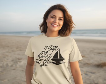 I Left My Heart at the Sea Shirt | Beach Lover Tee | Ocean Lover Gift | Coastal Vacation Shirt | Summer Beach | Seaside Travel Shirt