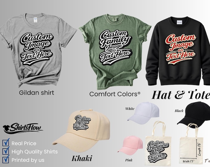 Custom T-Shirt, Personalized Shirt, Custom Text Tee, Custom Name Shirt, Design Your Own Shirt, Personalized Gift Tee, Custom Graphic T-Shirt