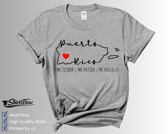 Puerto Rico Map Shirt, Boricua Pride Tee, Island Heritage Apparel