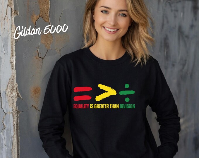 Equality Is Greater Than Division Goose Shirt | Inclusive Message Tee | Equality Graphic T-Shirt | Funny Goose Activist Shirt | Social Gift