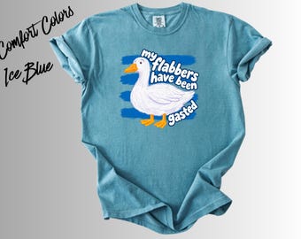 My Flabbers Have Been Gasted Shirt, Funny Goose T-Shirt, Cute Duck Graphic Tee, Sarcastic Humor Shirt, Trendy Animal Lover Gift