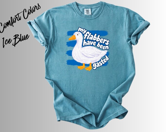 My Flabbers Have Been Gasted Shirt, Funny Goose T-Shirt, Cute Duck Graphic Tee, Sarcastic Humor Shirt, Trendy Animal Lover Gift