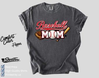Comfort Colors Baseball Mom T-Shirt, Game Day Sports Tee
