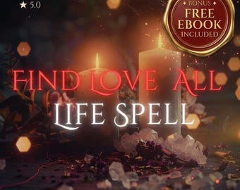 Find Love of All Life Spell | Personalized Soulmate Attraction Ritual | Call In Your Destined Person | FREE eBook | Same Day