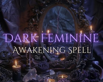 Dark Feminine Awakening Spell | Personalized Shadow Power & Magnetic Aura Ritual | Unleash Your Inner Power | FREE eBook | Same Day