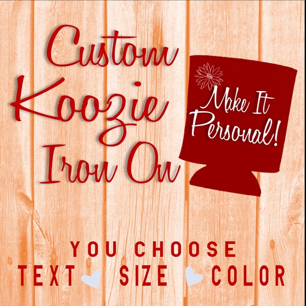 Iron on Transfers Koozies Etsy