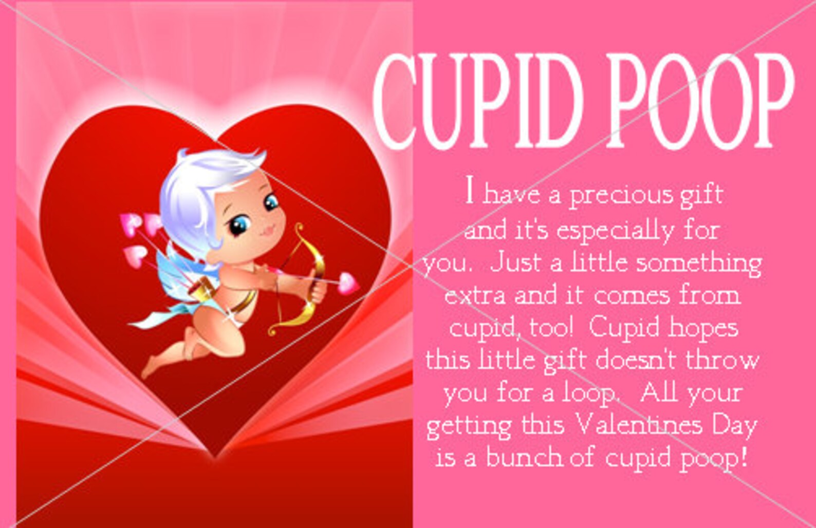 Instant Download Printable Valentine Cupid Poop Label Tag | Etsy