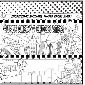 Printable Colorable Superhero Candy Bar Wrapper Boy or Girl - Etsy
