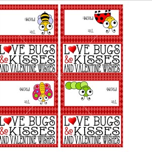Instant Download Printable love Bug Kids Valentine - Etsy