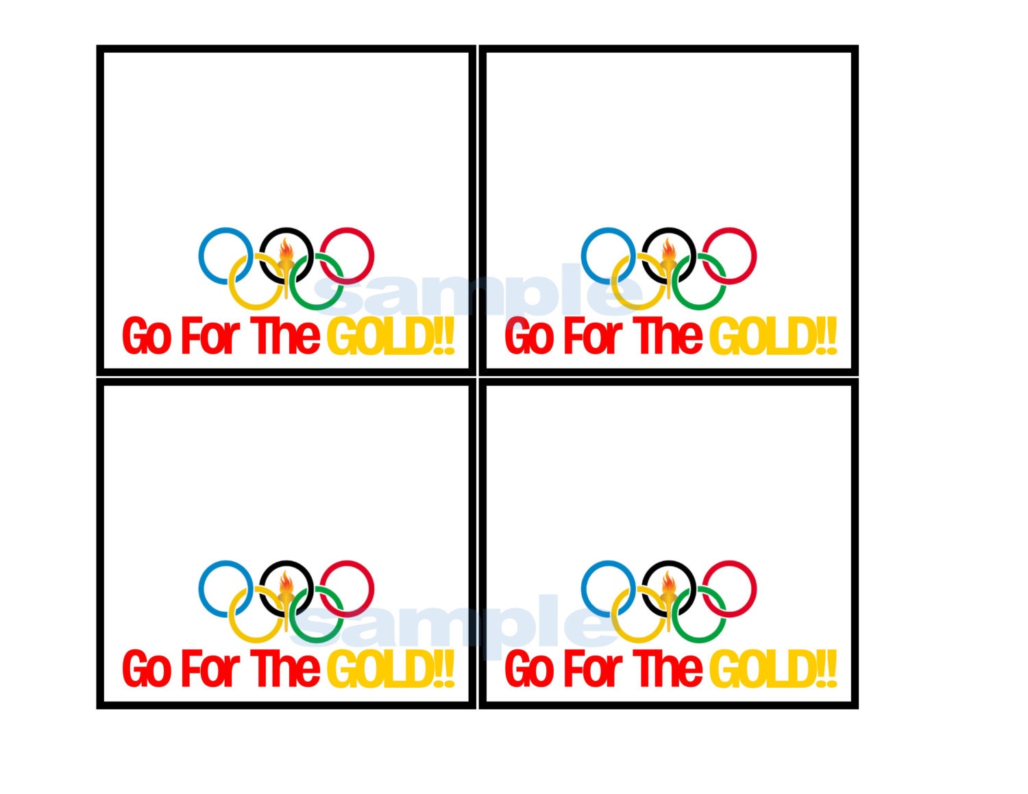 Printable Instant Download Olympic go for the gold | Etsy