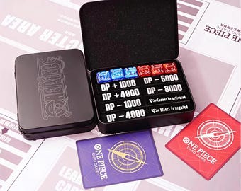Eén OPCG-tokenset, toernooiwaardige DP-tellers, statusmarkers en kostendobbelstenen.