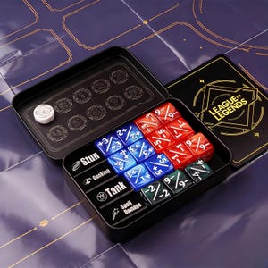 LOL TCG Counter Token Tray，Buff,Tank,Ganking,Stun,Assault,Two-player showdown.