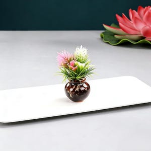 Unique Miniature Vase Desk Decor, Gifts for Mom, Cute Handmade Tiny Pottery, Keepsake Mini Flower Vase Gift for Her