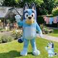Bluey Mascot Costume for Adults, Blue Dog Halloween Cosplay Suit, Kids Birthday Party Character product logo