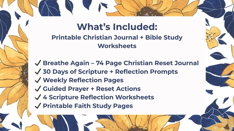 Christian Journal Bundle Printable | 30 Day Faith Reset Journal ...