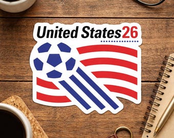 Pegatina de vinilo de la Copa Mundial de Fútbol de EE. UU. 2026, regalo para EE. UU.