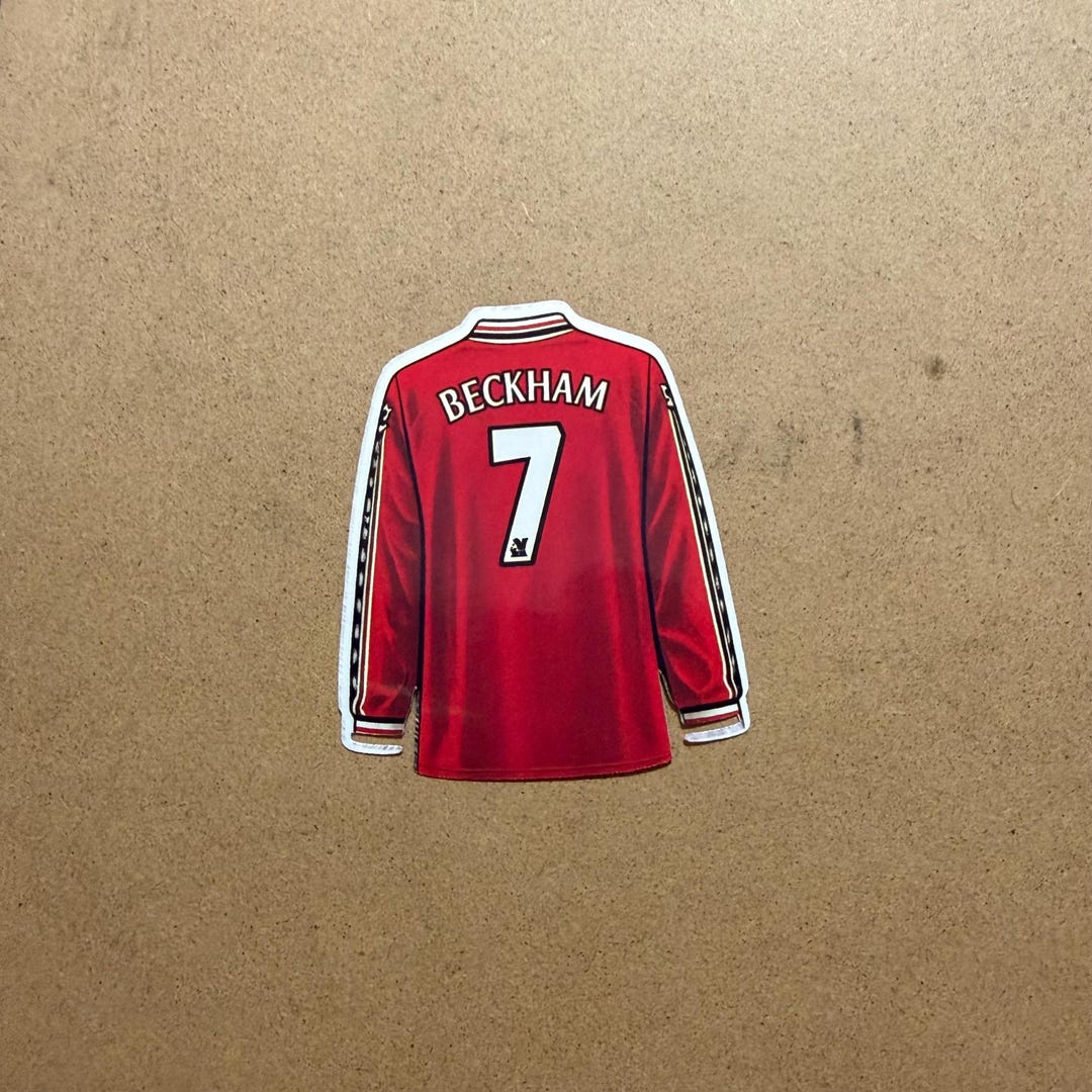 David Beckham Jersey Vinyl Sticker Decal Gift Manchester United - Etsy
