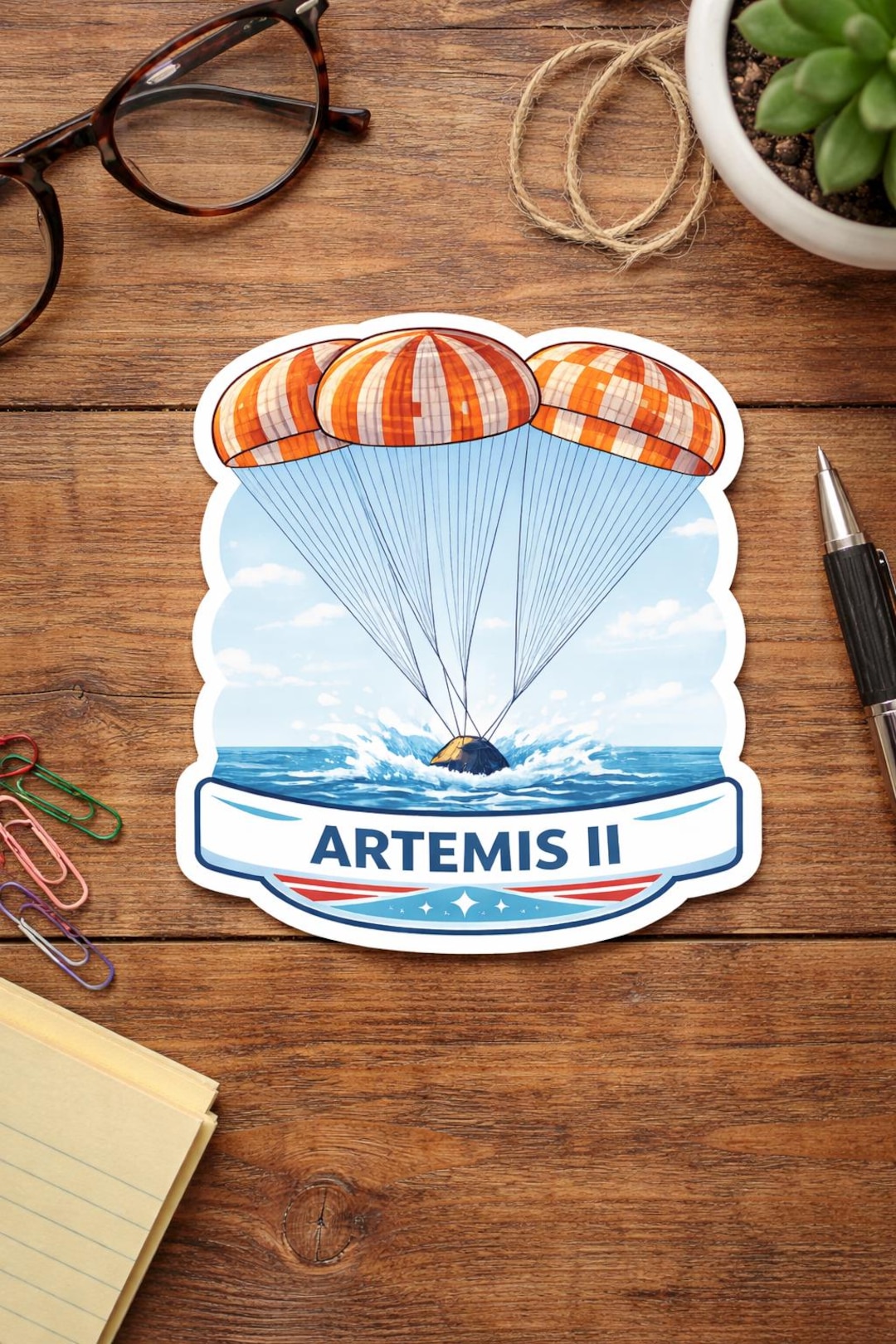 Artemis II NASA Landing Vinyl Sticker Decal Gift - Etsy