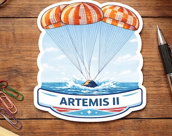 Artemis II NASA Landing Vinyl Sticker Decal Gift