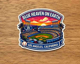 Calcomanía de vinilo Blue Heaven On Earth, regalo de los Dodgers de Los Ángeles, estadio de Los Ángeles
