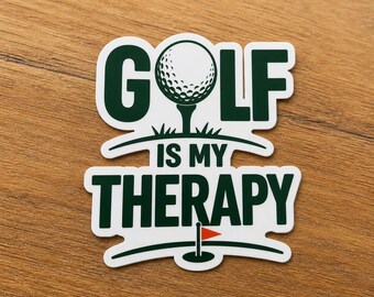 Golf Is My Therapy Sticker Vinyl Decal Gift