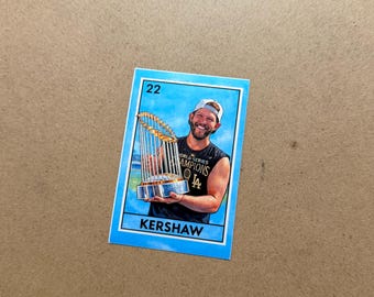 Clayton Kershaw Loteria Vinyl Sticker Decal Gift LA Dodgers Los Angeles