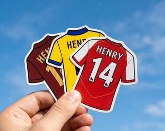 Thierry henry Jersey Vinyl Sticker Decal Gift FC barcelona Arsenal