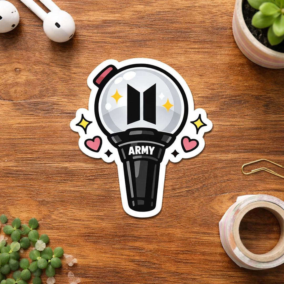 Bd Army Sticker BTS Army Light Stick K-pop Vinyl Sticker Decal Gift - Etsy