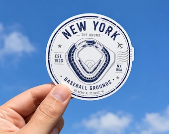 Pegatina de vinilo con sello de pasaporte del estadio de los Yankees de Nueva York. Regalo ideal.