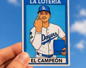 Kike Hernandez Loteria Vinyl Sticker Decal Gift LA Dodgers Los Angeles