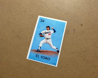 Fernando Valenzuela El Duke Loteria Vinyl Sticker Decal Gift LA Dodgers Los Angeles