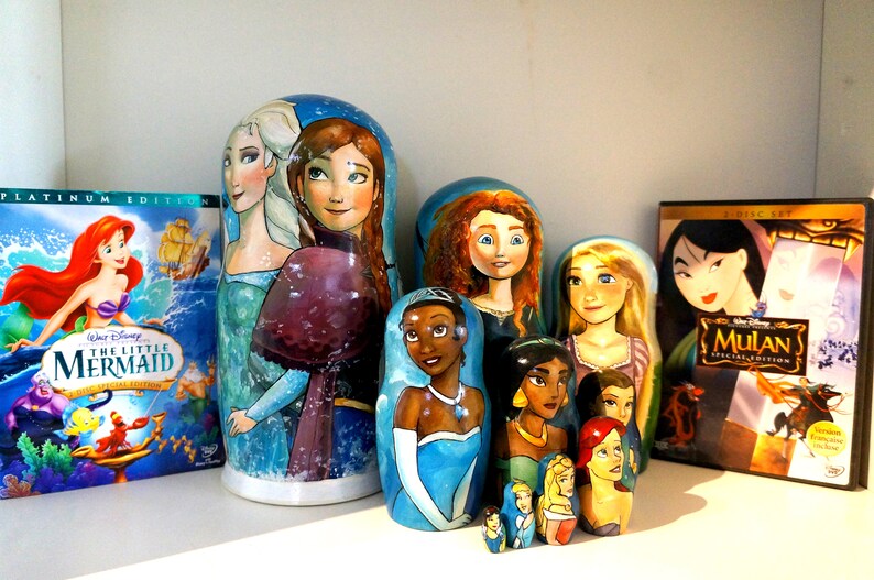 Disney Princesses Frozen Brave Tangled Rapunzel Tiana Jasmine Belle