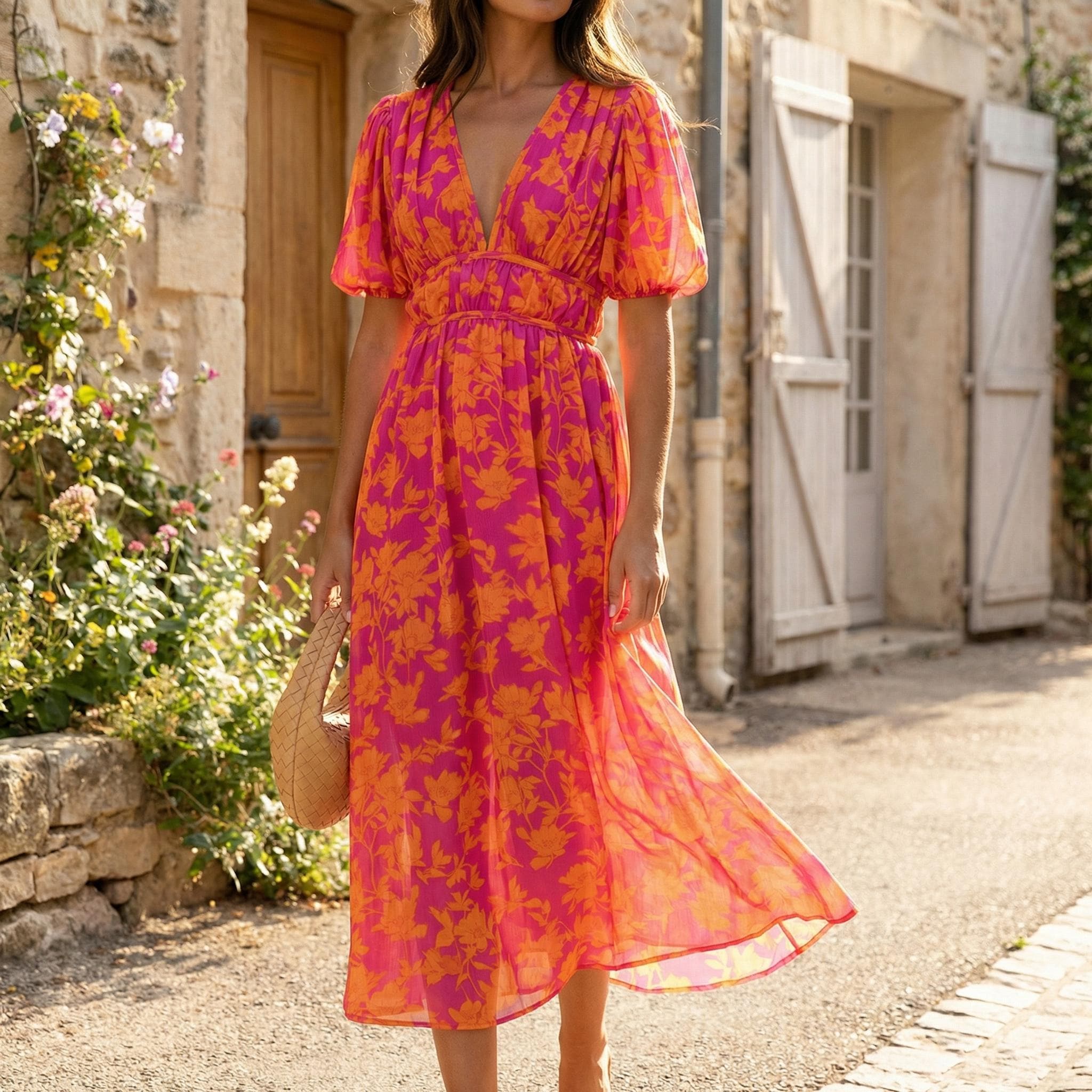midi tropical dresses for beach wedding The Daisy Organic Cotton Dress