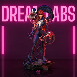 Venomized Mary Jane Symbiote Heroine Inspired Marvel | 3D Model STL File