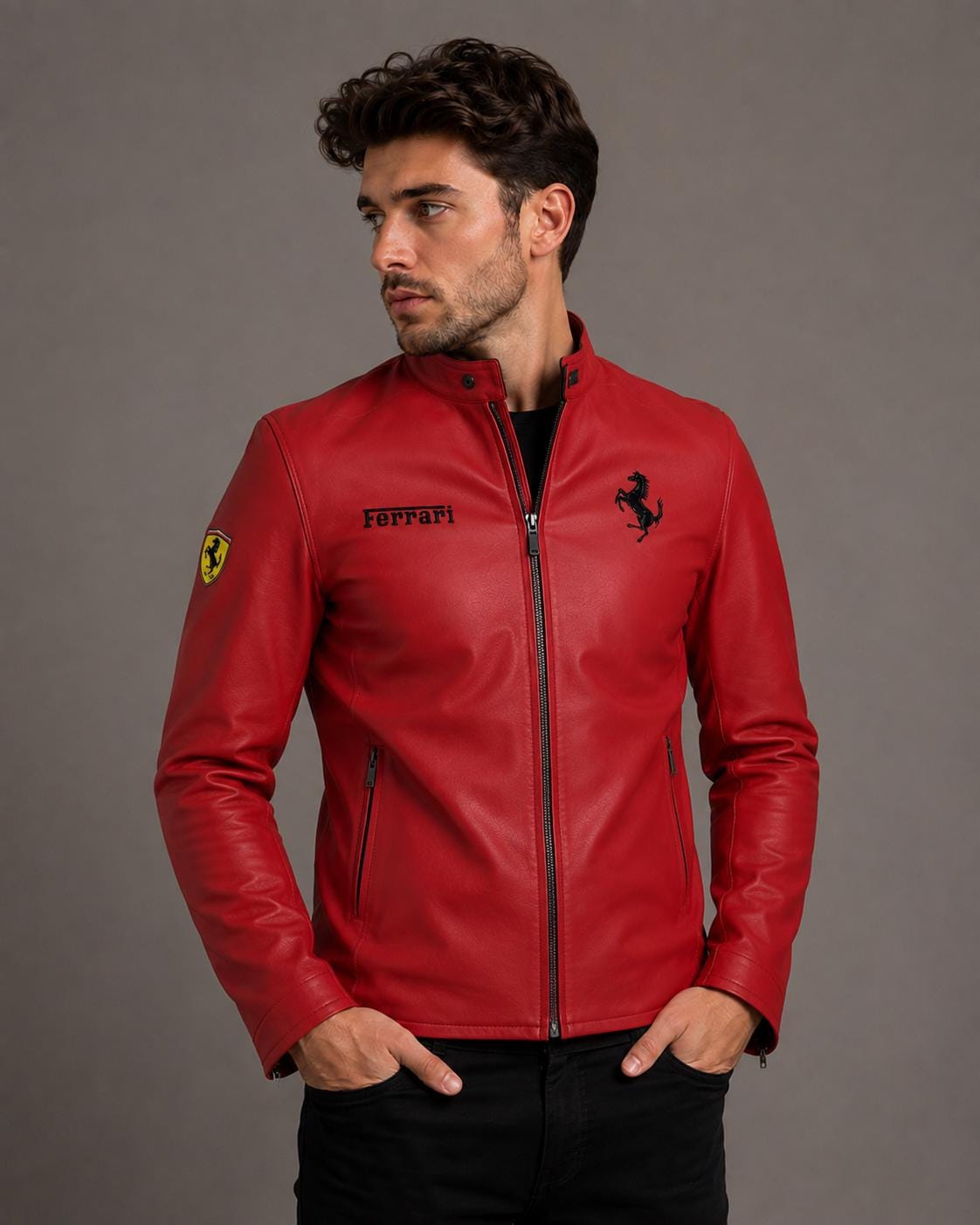 Leather ferrari jacket - Etsy 日本
