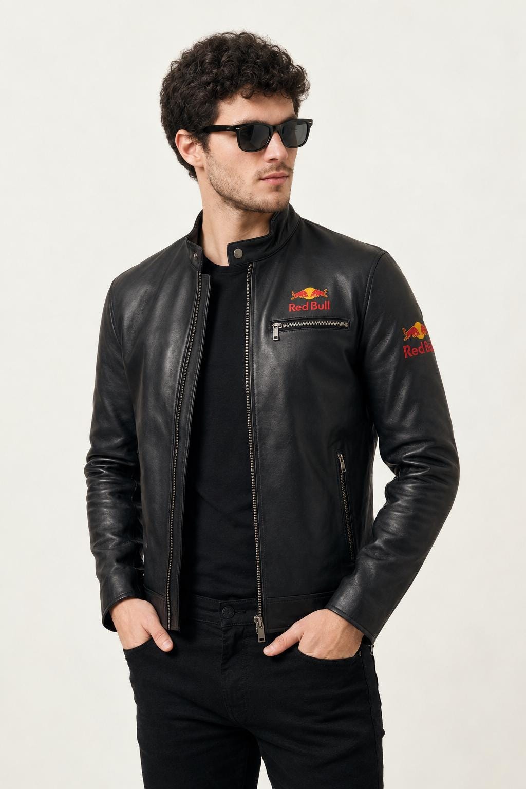 Red bull leather racing jacket - Etsy 日本