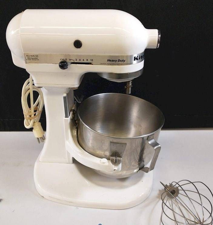 Kitchenaid Heavy Duty K5SSWH Household Commerical Stand Mixer W/ Bowl &  Attachment. Free Shipping 