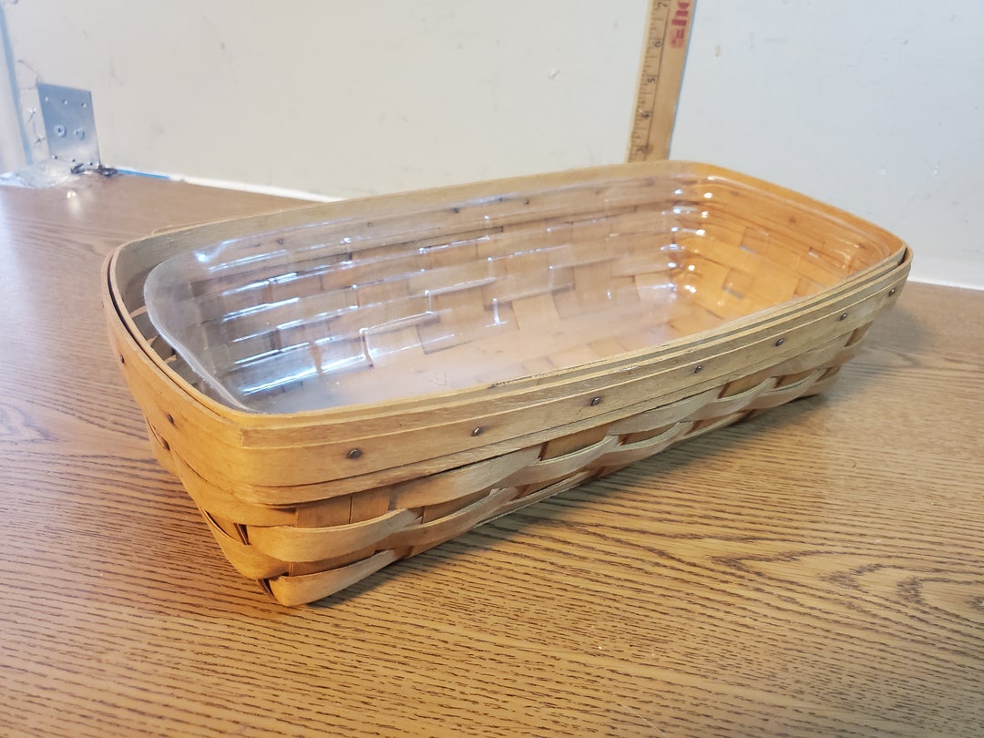 1996 Longaberger Bread Basket With Plastic Liner. Free Shipping Etsy