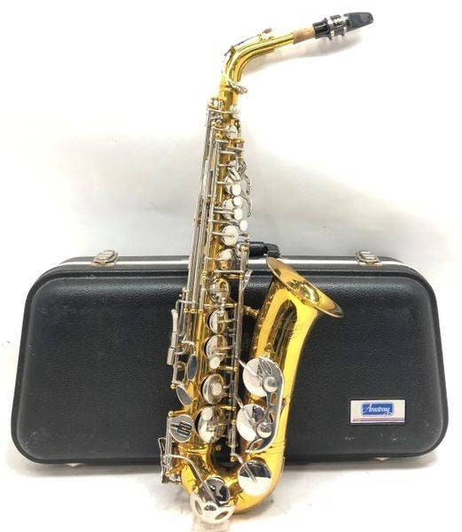 Armstrong 3008A Brass Alto Saxophone w Hard Case. Free shipping