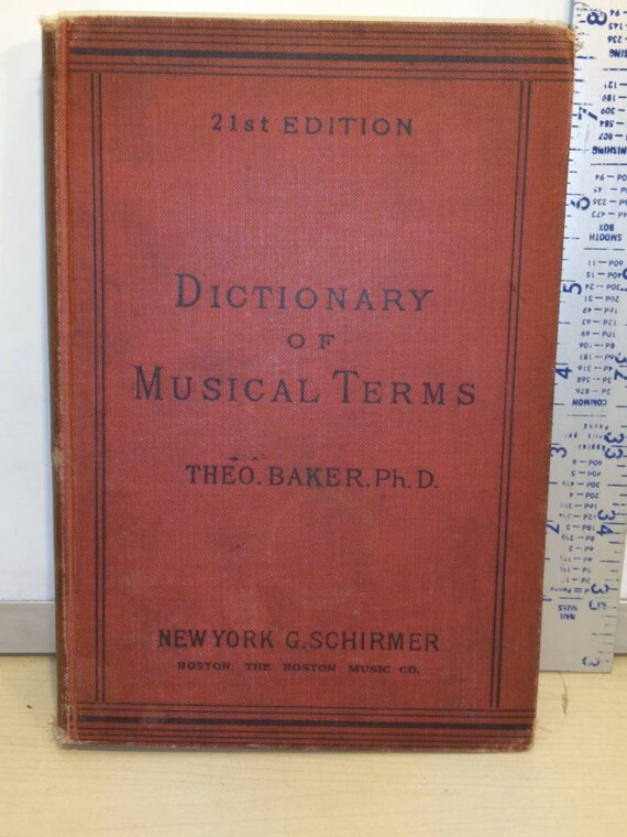 1895 Dictionary of Musical Terms 21st Edition Hardcover by Etsy