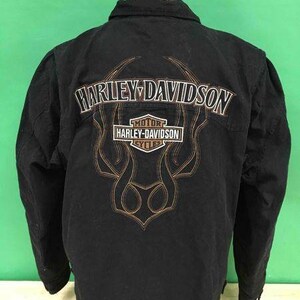 Harley Davidson Men Black Denim Jacket 