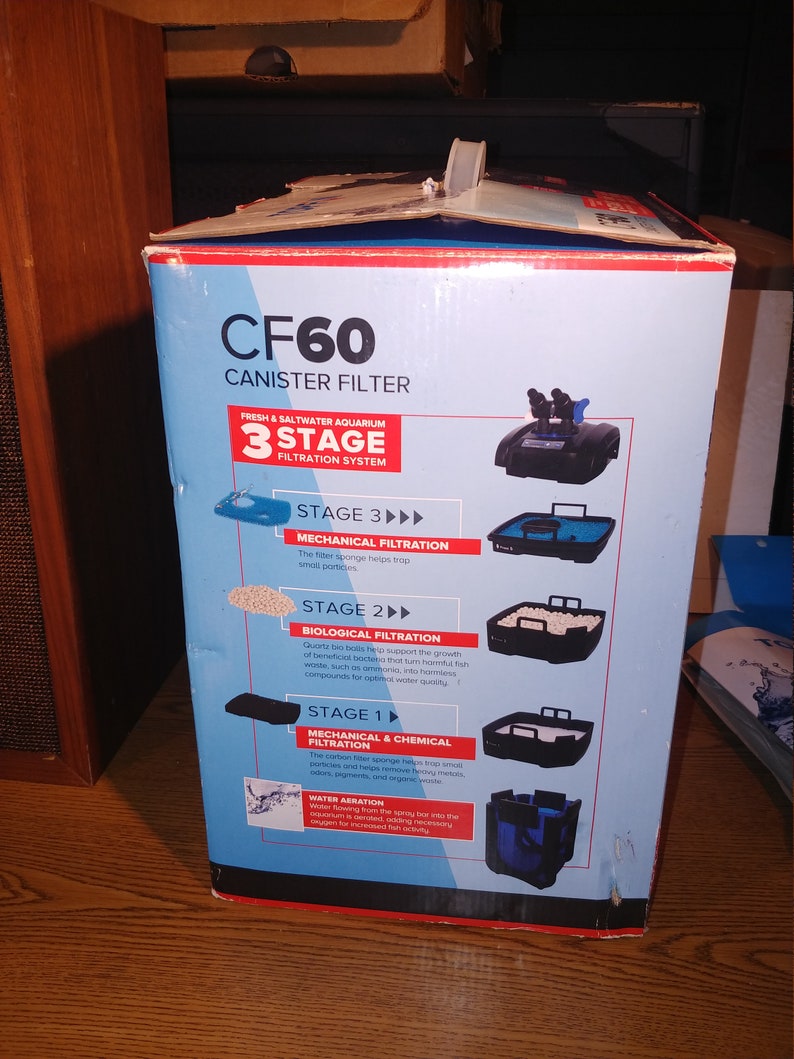 Neu in Box Top Fin Canister Filter CF60 für Fischtanks bis 60 Etsy