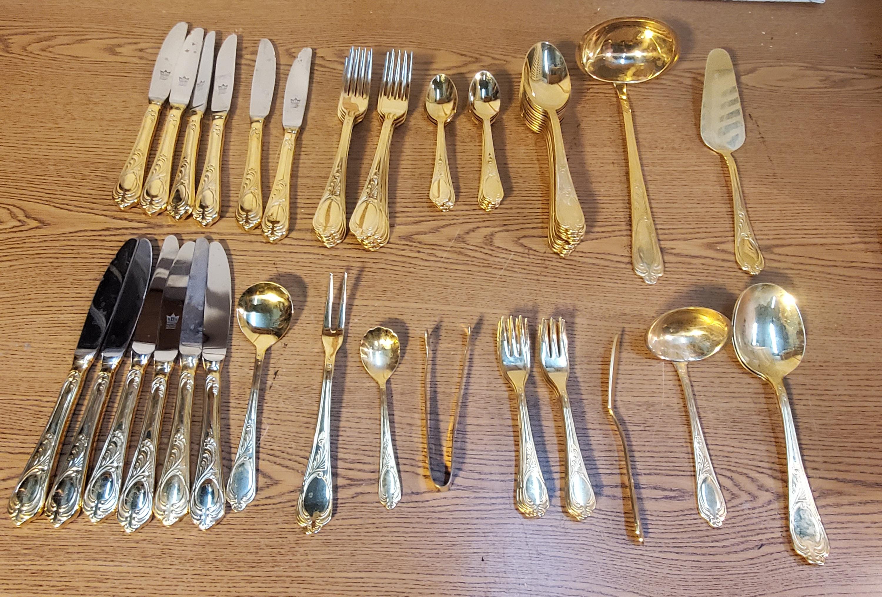 Bestecke Solingen Gold Plated Silverware Set - Etsy Bestecke Solingen Gold Plated Silverware Set - Etsy