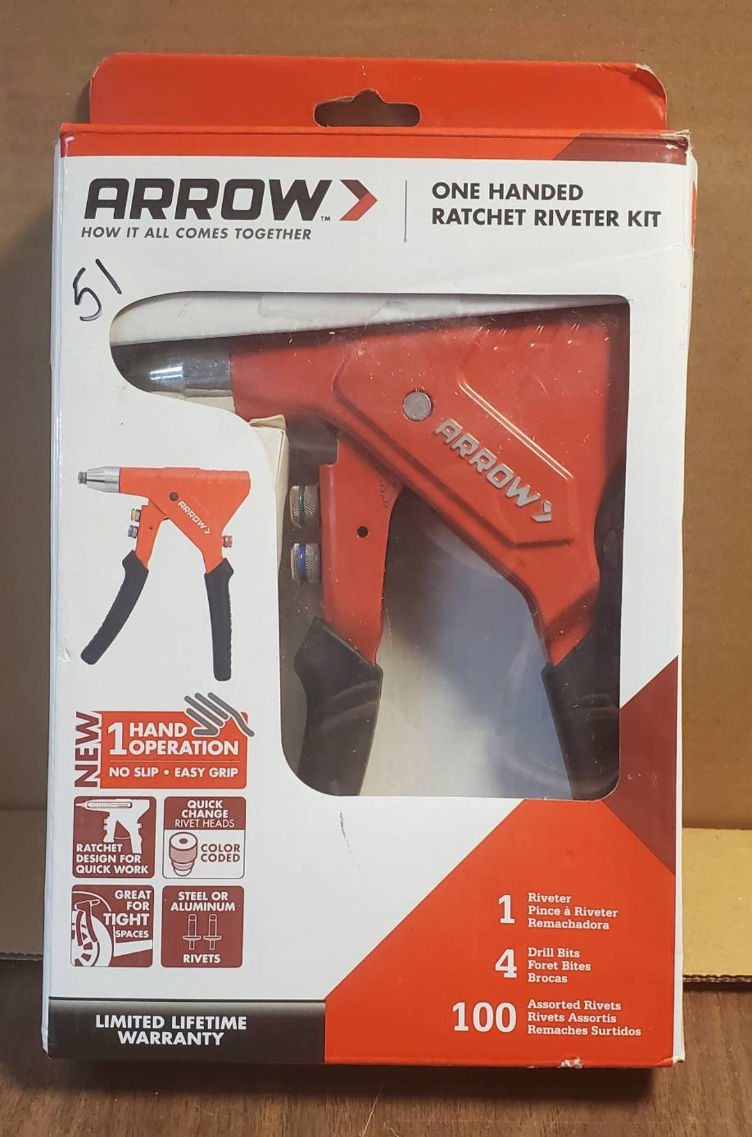 NIB Arrow One Handed Ratchet Riveter Kit. Free Shipping Etsy