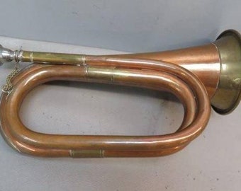 Vintage Brass Bugle. Free shipping